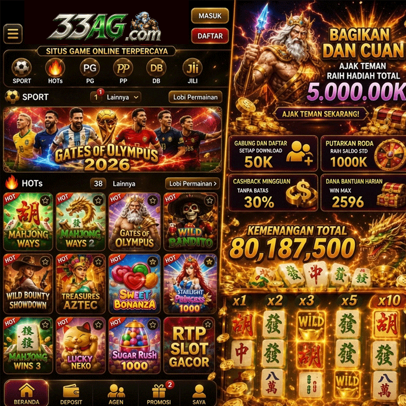 33AG - Situs Resmi Slot Online dan Pilihan Game PG Soft