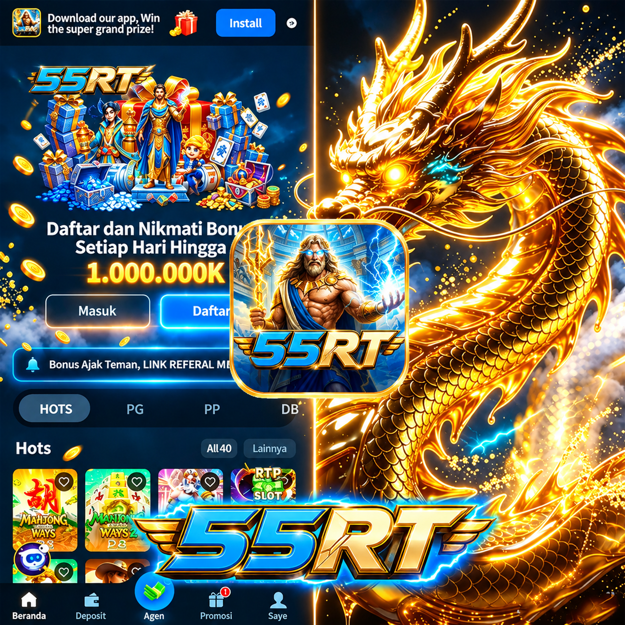 55RT - Destinasi Slot Online Indonesia dengan Ragam Tema Menarik